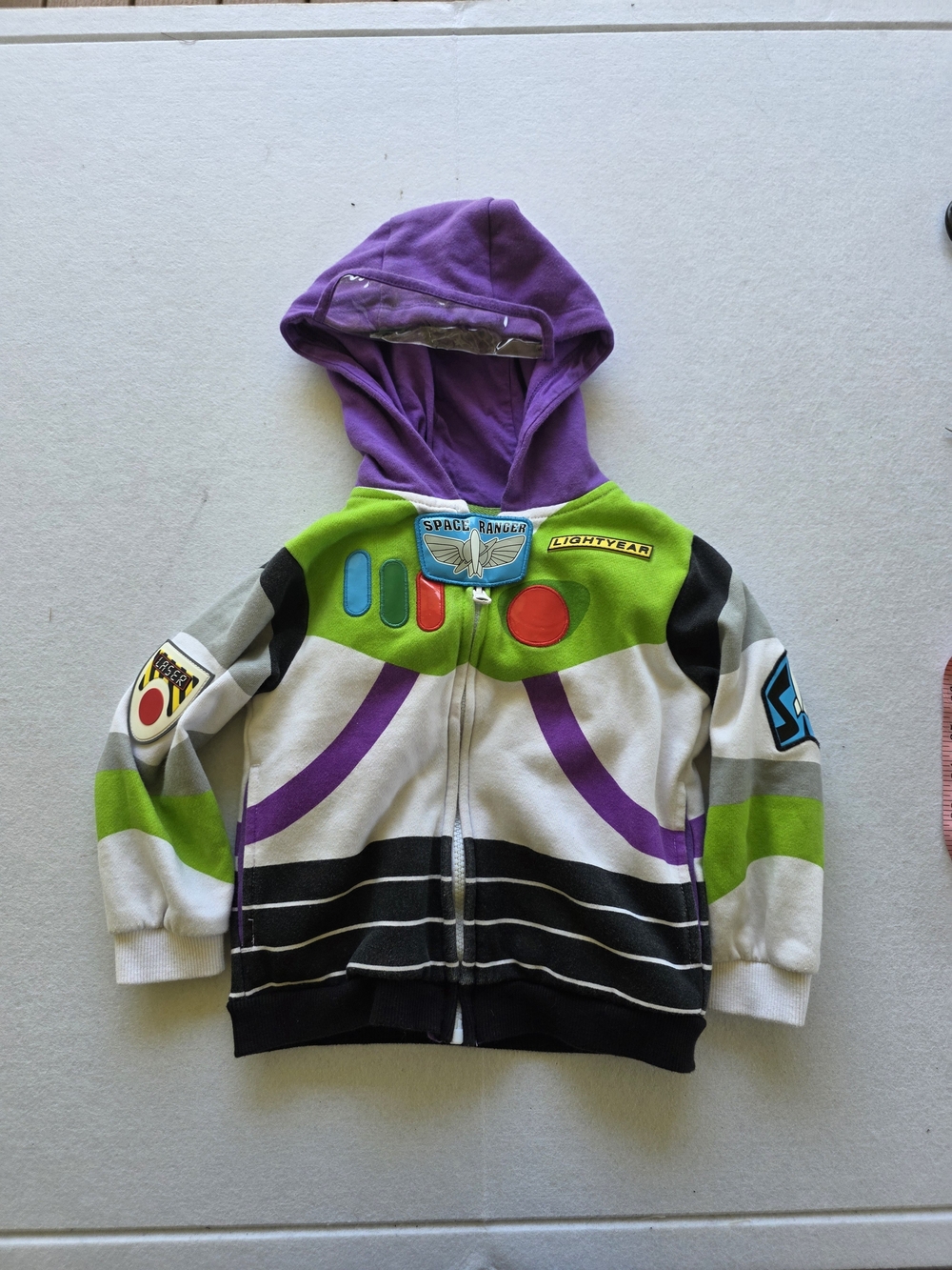 Disney Buzz Lightyear Zip Hoodie - With Detachable Light Up Jet Pack
